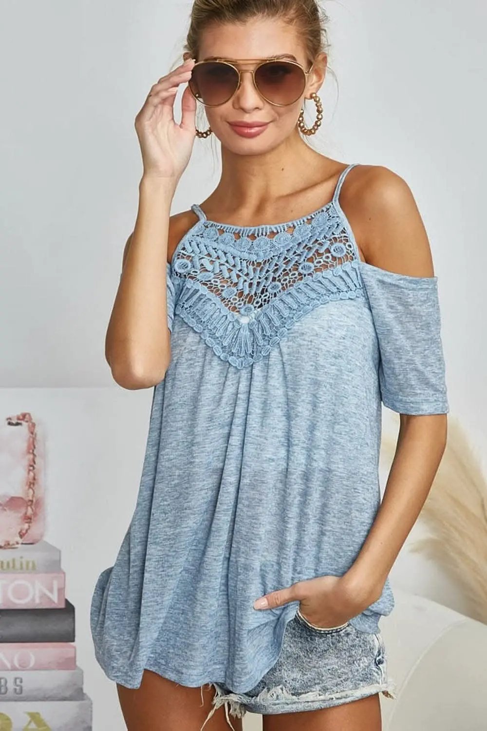 BiBi adjustable lace tank top - Love Salve